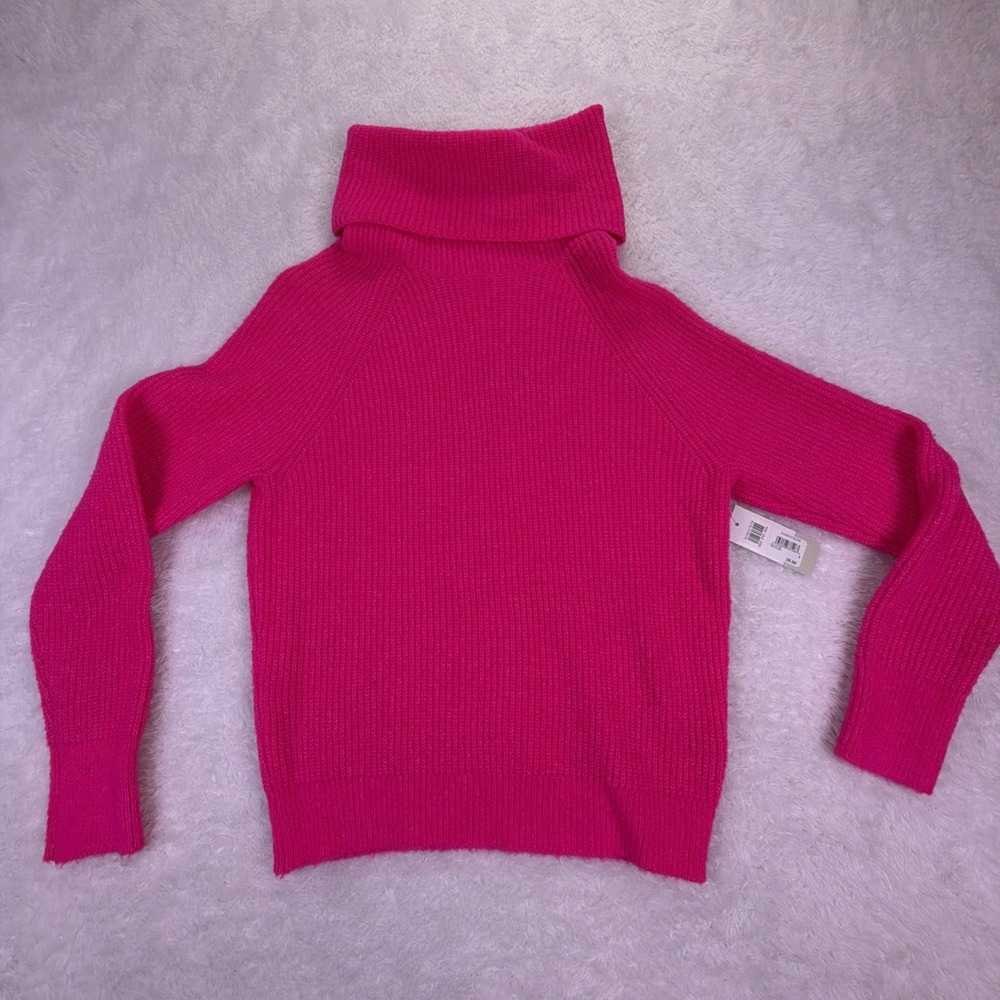 NWT B.P. Nordstrom Womens S‎ Hot Pink Turtleneck Sweater